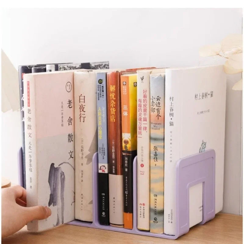 Estante de livro Multifuncional - suporte organizador de mesa para livro revista cd arquivos escola material de escritório
