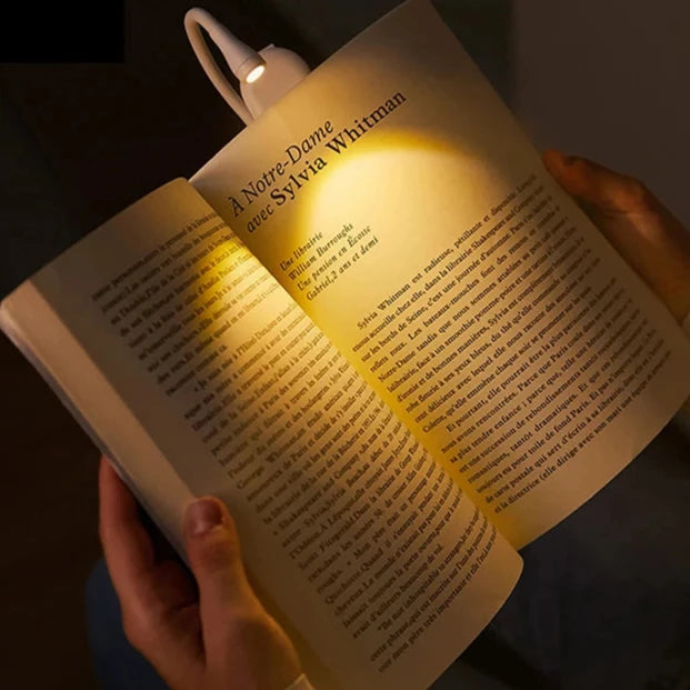 Iluminação LED para leitura, portátil, usb recarregável proteção para os olhos luz noturna mini 360 °