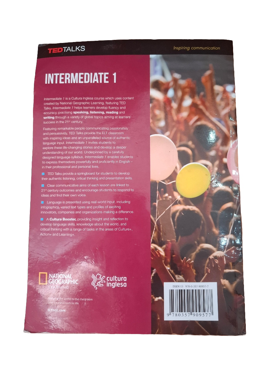 Livro Intermediate 1 : Cultura inglesa + Ted Talks