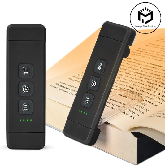 Clip marcador de pagina LED - USB recarregável luz de leitura, Mini LED luz de leitura, portátil cabeceira